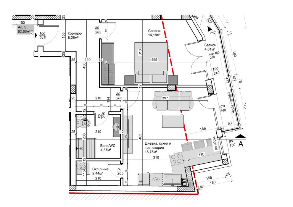 Продава се Двустаен апартамент в Варна, Христо Ботев - 74 кв.м за 1231 €/кв.м - Снимка #2