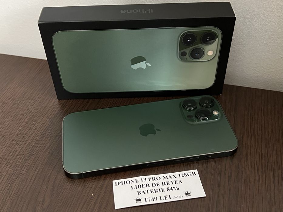 Amanet Royal CB: Iphone 13 Pro Max 128gb cutie Neverlocked Baterie 84