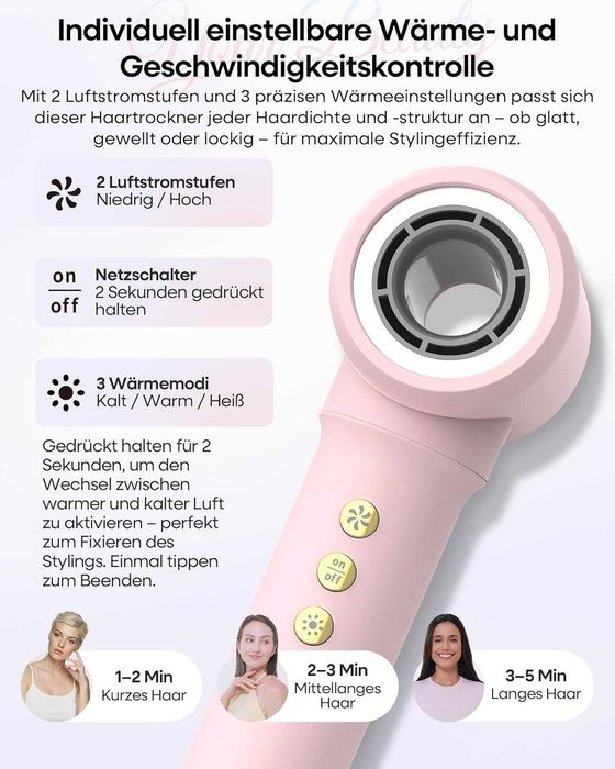 Мултифункционален стайлър за коса okaydeer 7 в 1 Розов (Нов)