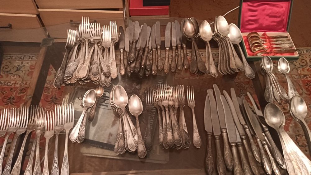 Посуда. Совецкий мельхиор на новогодний стол.