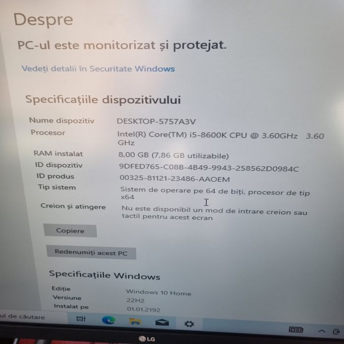 Procesor I5-8600K desktop