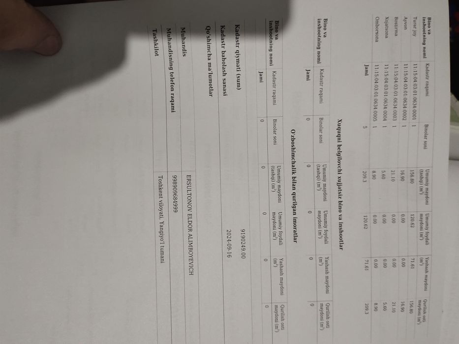 Намунали типдаги уй