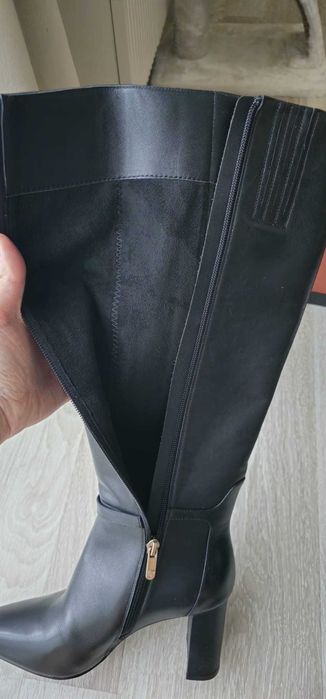 Cizme lungi negre din piele naturală IL PASSO – mărimea 37, nepurtate