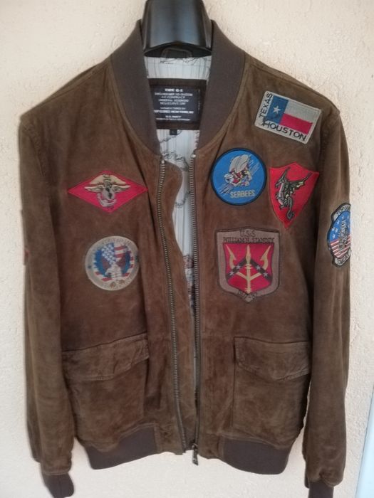 Geaca piele Aviator TOP GUN mărimea L bărbați
