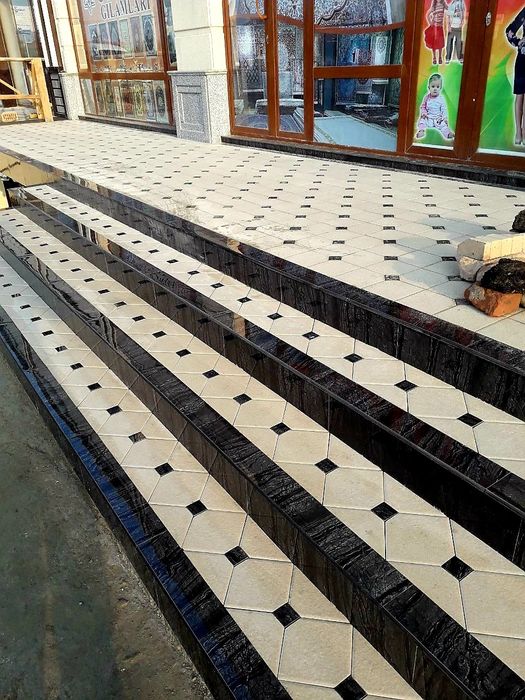 Услуга по Установка ГРАНИТ на Цокол Натуральный Травертин на Фасад!