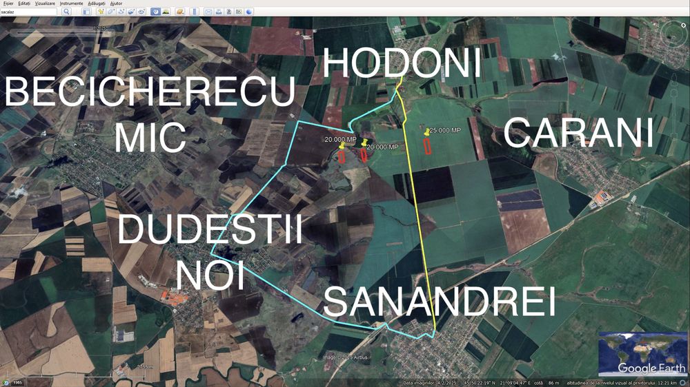 Teren extravilan agricol 6.5 ha Satchinez