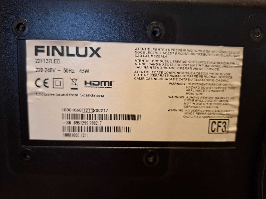 vand televizor finlux 56 cm