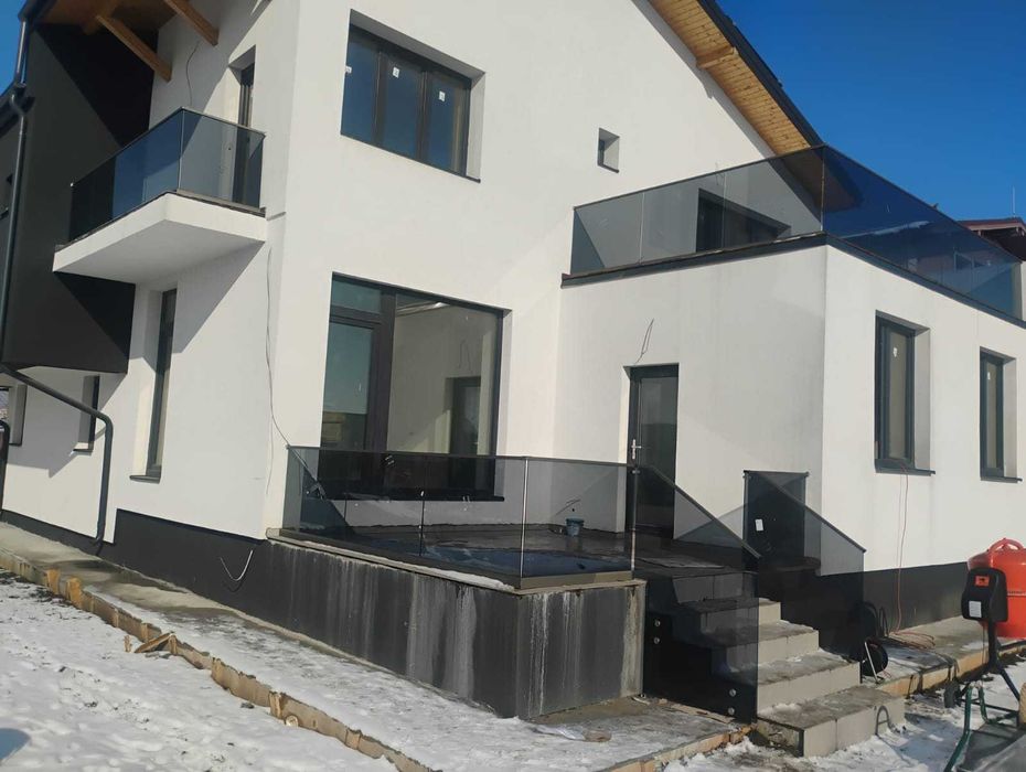 balustrade de inox si sticla