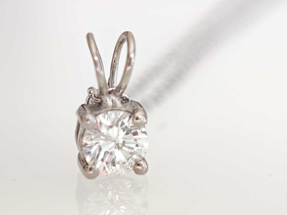 Pandativ 14k cu diamant natural certificat 0.45ct
