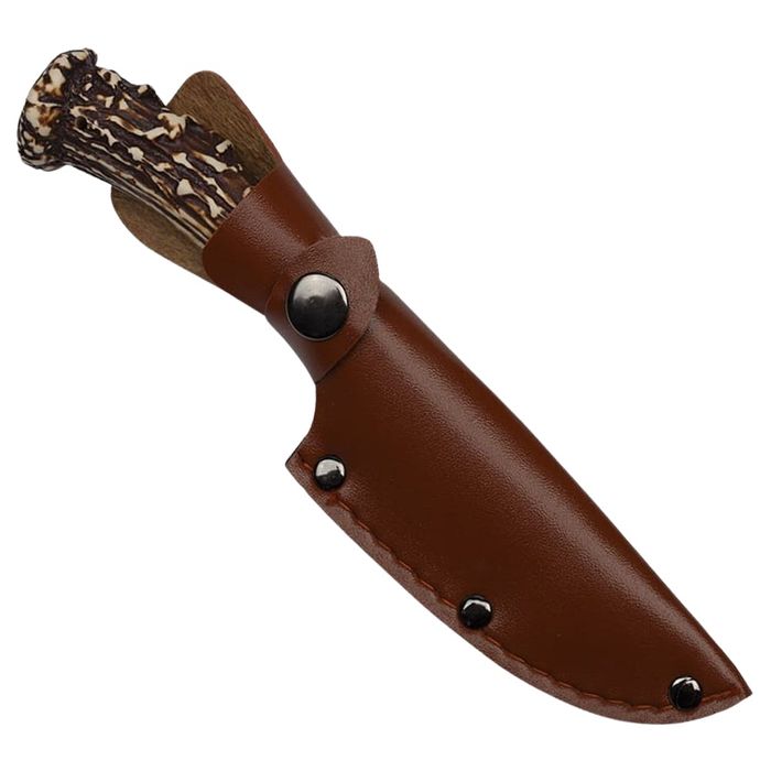 Cutit vanatoare IdeallStore, Goat Knife, 21 cm, husa piele ecologica