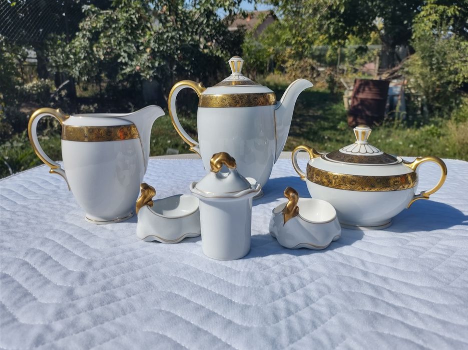 Set ceainic si sosiera portelan original Bavaria & Baruch