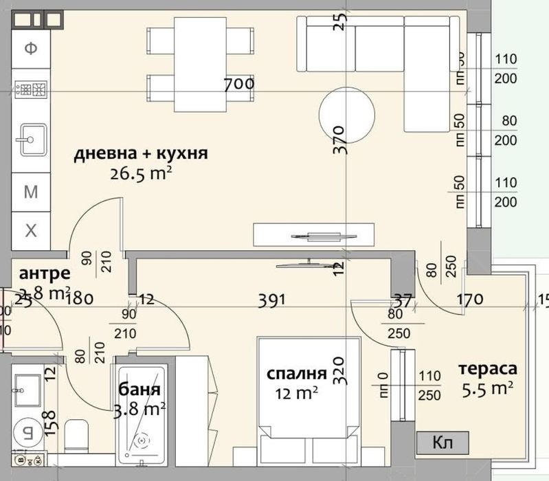 Продава се Двустаен апартамент в Казанлък - 73 кв.м за 561 €/кв.м - Снимка #3