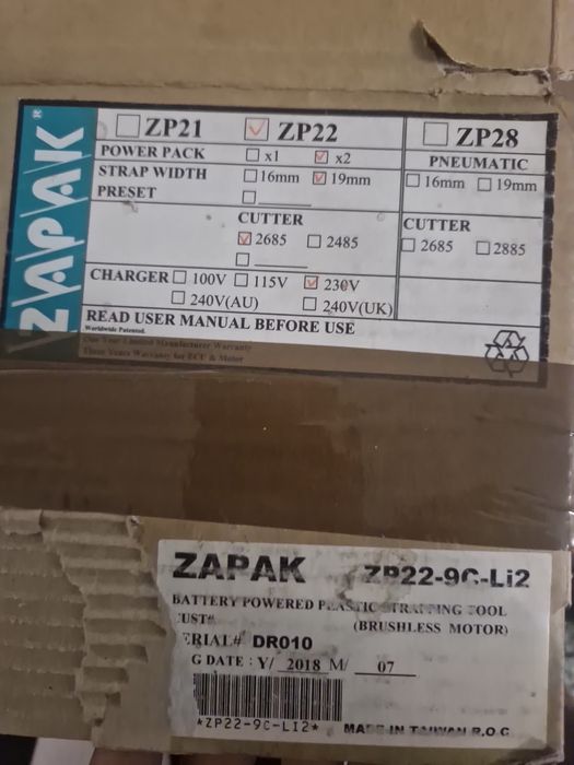 Zapak ZP22 Aparat legat banda PET/PP