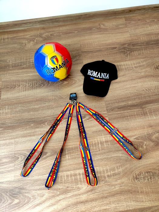 Set Romania / Șapcă Romania + Minge Fotbal Romania + Șnur cheie