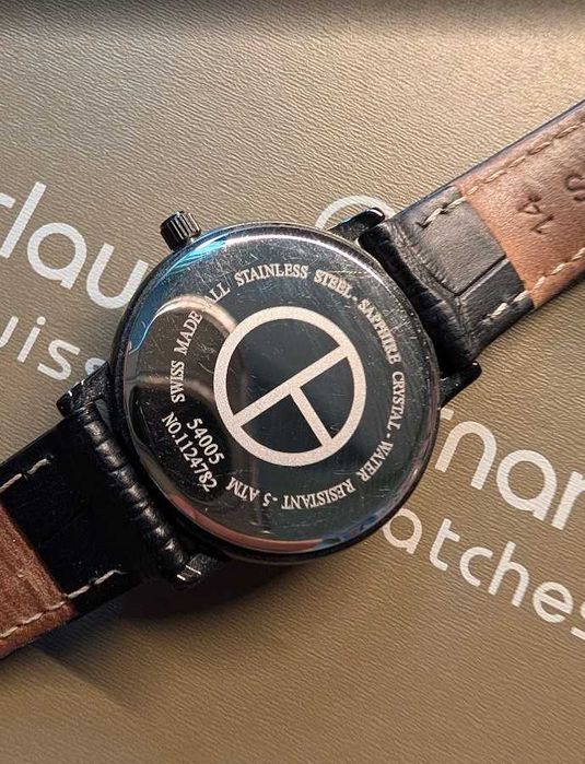 Ceas Damă Claude Bernard Swiss Made - Cadran Negru, Geam Safir – Cutie Originală