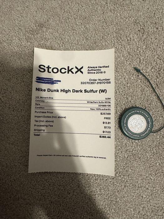 Vand Nike Dunk High Dark Sulfur (W)