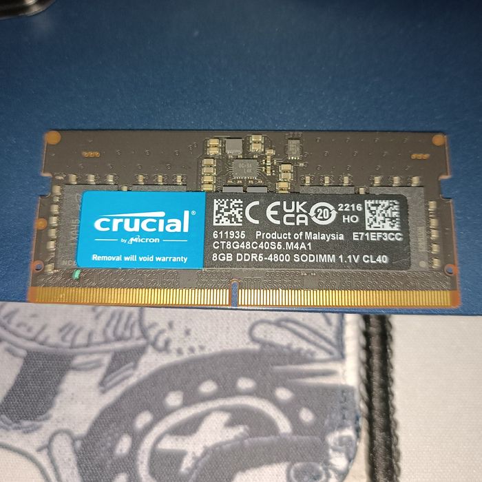 DDR5 16Gb 2 планки по 8. Crucial x Samsung