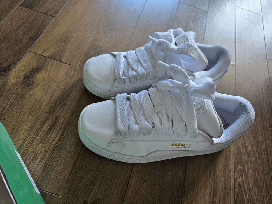 Бели кожени маратонки Puma размер 40.5