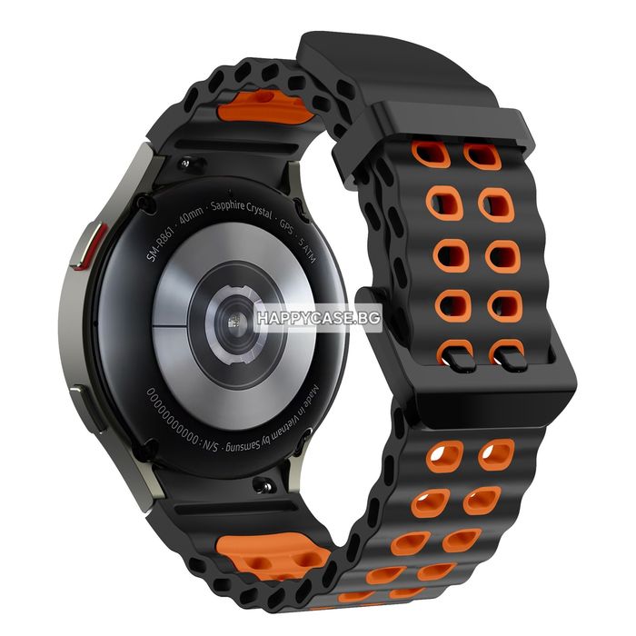 Samsung Galaxy Watch 7 6 5 4 3 / Pro / FE / Classic / MARINE NO GAP Силиконова каишка