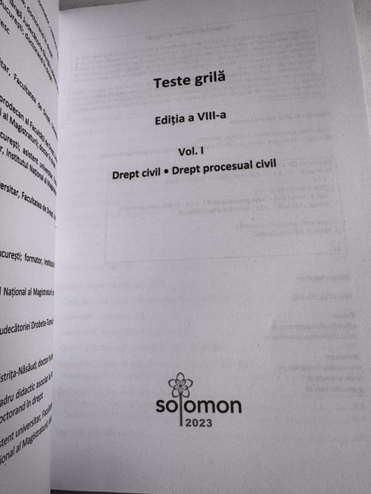Teste grila SOLOMON
