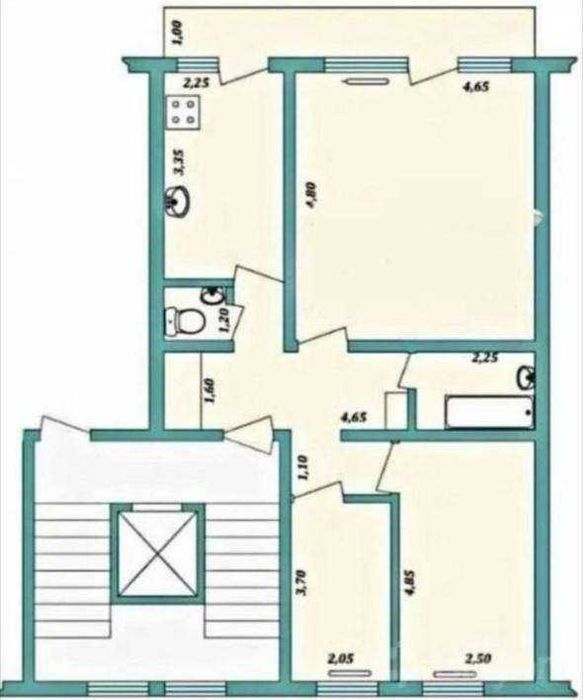 3-х комнатная квартира ул. Саида Барака не торцевая ID: 4865