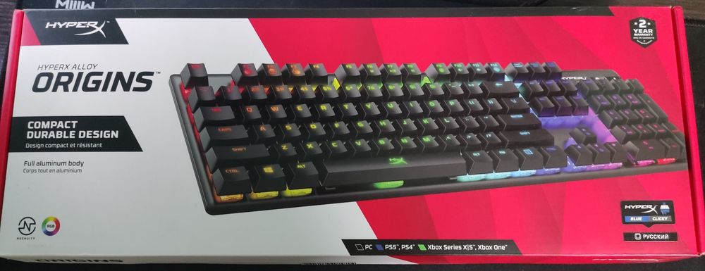 Клавиатура HyperX Alloy Origins RGB, Blue Switch