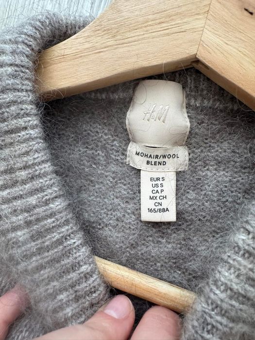 Pulover gri H&M mărimea S blend lână și mohair