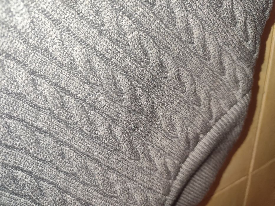 Cardigan Moncler Gri Cașmir și lână Merino Fisherman Knit