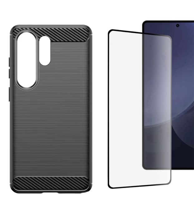 Samsung S24/S25/S26/PLUS/ULTRA - Husa Carbon Line + Folie Sticla