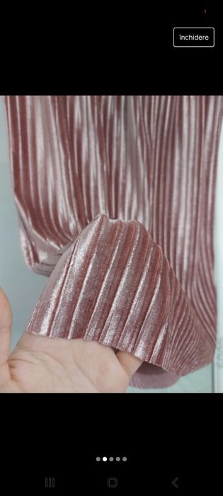 Fustă midi damă roz pudră