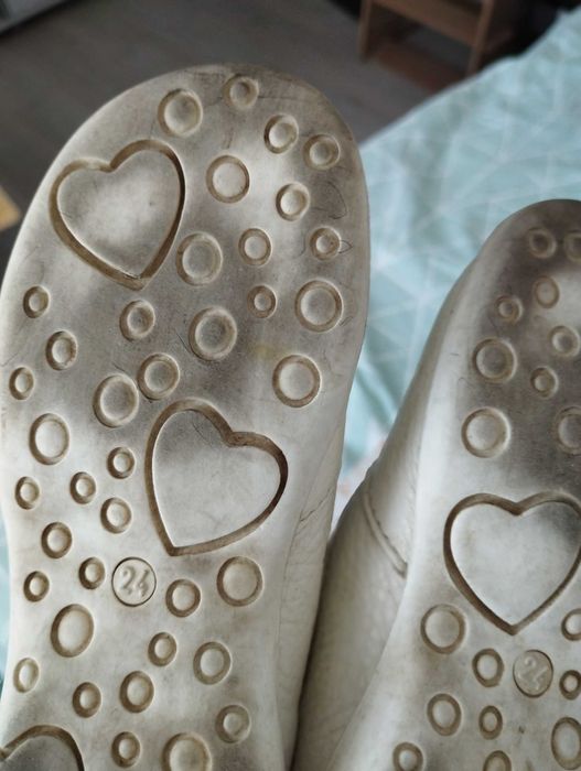 Sandale Tino fetițe, alb cu roșu, piele naturala, mărime 24