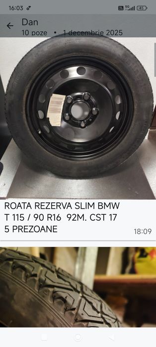 Roata rezerva slim bmw