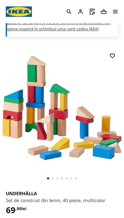 Set de construit ikea 40 piese nou
