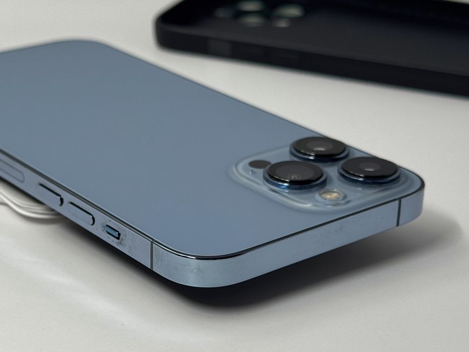 iPhone 13 Pro Max, 128GB, Blue, 100% батерия, КАТО НОВ, 1г. ГАРАНЦИЯ!