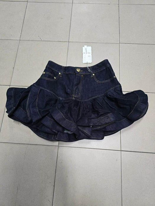 Дънкова пола с къдрички по модел на Pause