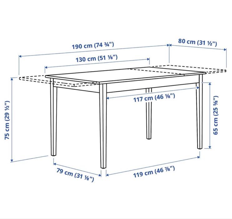Masă extensibila cu scaune ikea