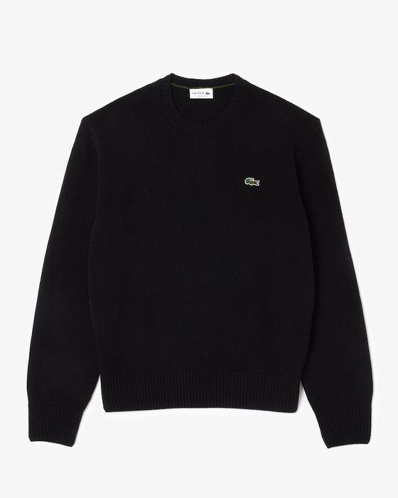 Lacoste Wool Crew Neck Sweater вълнен пуловер