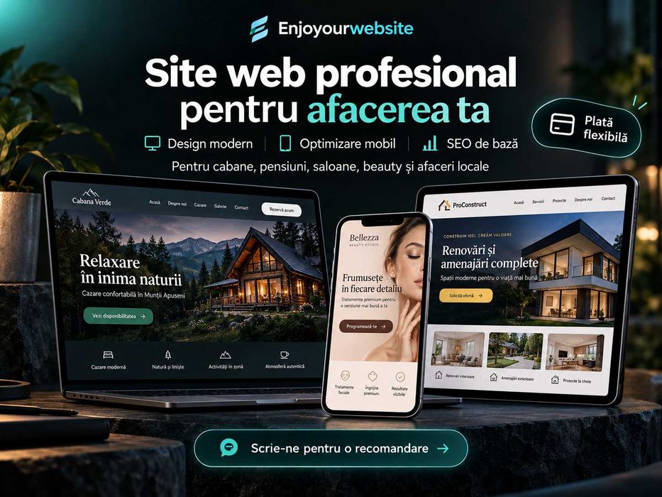 Creare Site Web Profesional pentru Afaceri | de la 149 lei/lună