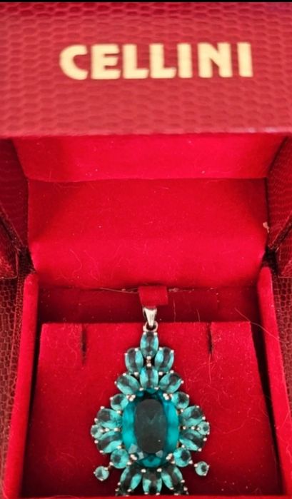 Pandantiv damă nou superb din argint stantat 925 cu piatra naturala