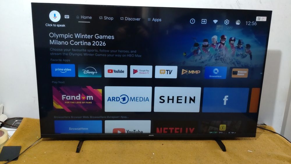 Televizor led 4K UHD Android Philips 127 cm Linii orizontale pe ecran