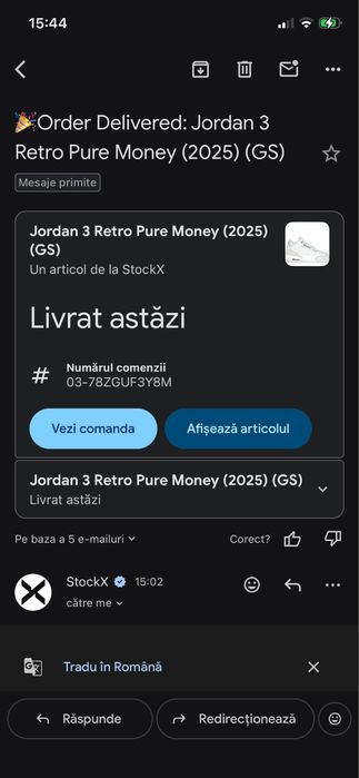 Jordan 3 Pure Money(GS) -36 EU