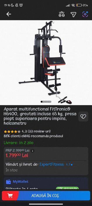 Aparat fitness multifuncțional