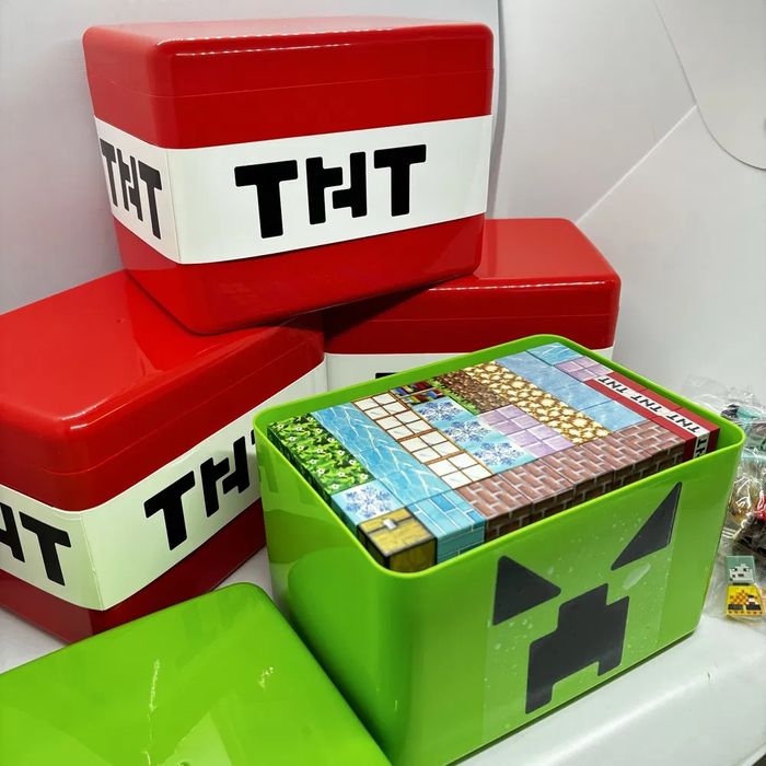 Магнитни блокчета Minecraft с кутия за съхранение/Magnetic  102 броя