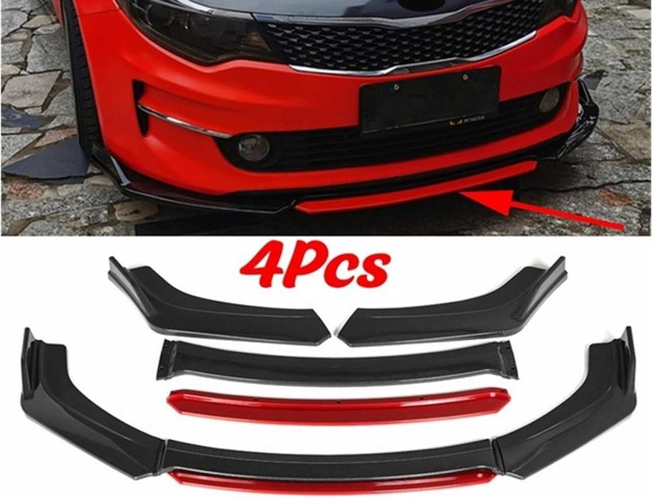 Спортен Лип Тунинг Спойлер За Предна Броня, 4 части, Спортна Визияр