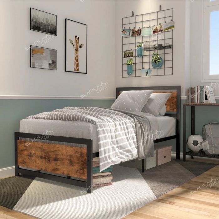 Металлическая кровать SUMMER | Односпальная Лофт карават, Temir kravat