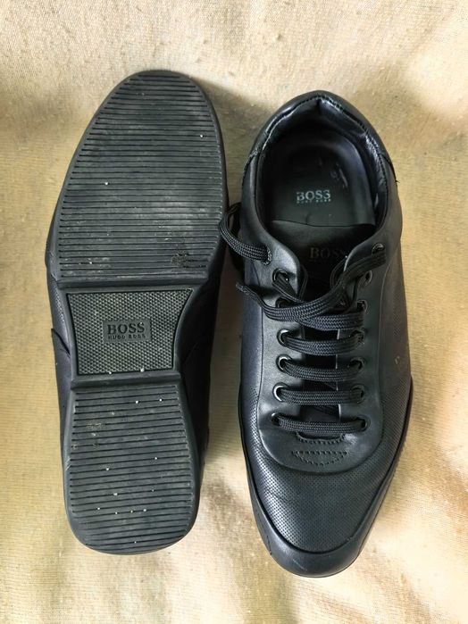 Маратонки "  BOSS" v черни, кожа, оригинални