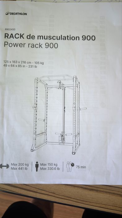 Cadru bodybuilding versatil, Power rack 900