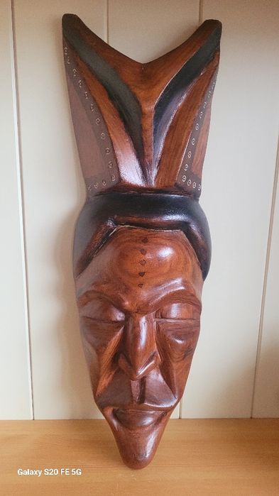 Африканска дървена ръчно изработена  маска за стена