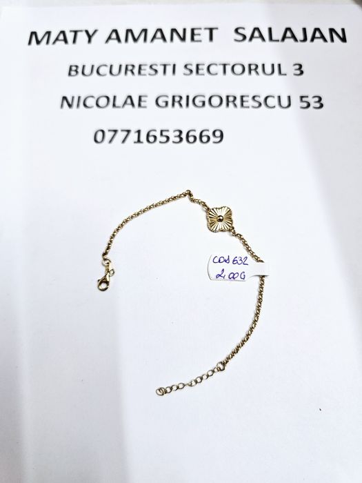 Vand bratara din aur 14 k 2 g cod 632