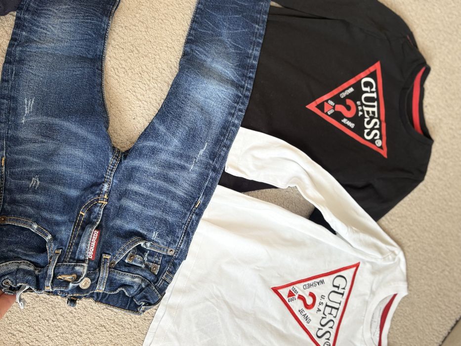 Оригинални блузки Guess и дънки DSQUARED2, размер 3г